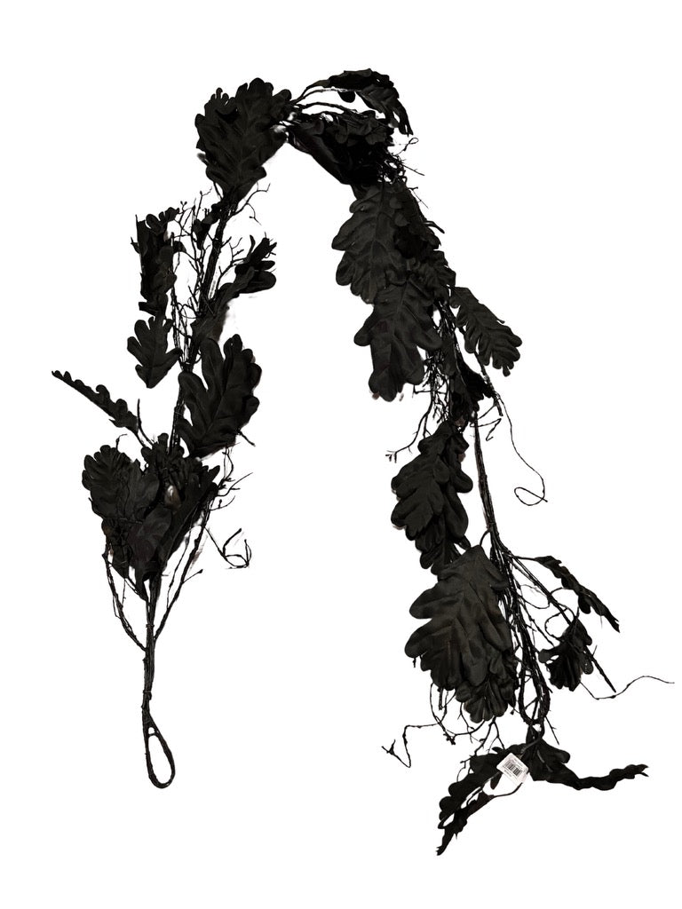 72" Oak Leaf Garland Black - Burlap and Bling Decor
