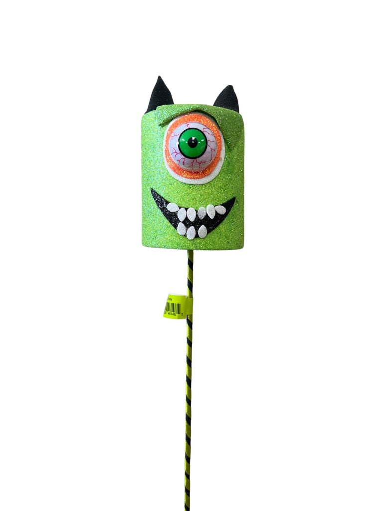 Evil Eye Marshmallow Pick H18xDIA3 Green - Burlap and Bling Decor