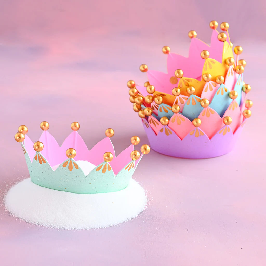 Patisserie Crown Papermache, 8" - Burlap and Bling Decor