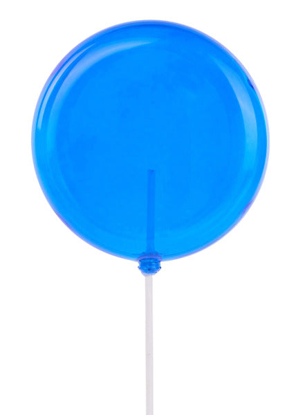 120MM LOLLIPOP W/STICK, 11.75"OAL CLEAR ROYAL BLUE - Burlap and Bling Decor