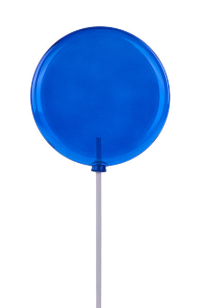 200MM LOLLIPOP W/STICK, 19"OAL CLEAR ROYAL BLUE - Burlap and Bling Decor
