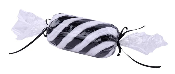11.375"L X 2.375"DIA PEPPERMINT STICK WHITE/BLACK - Burlap and Bling Decor