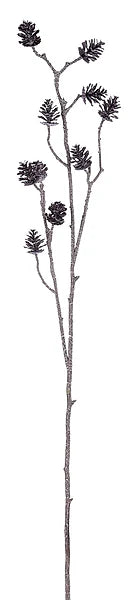 36"L PLASTIC PINECONE SPRAY BROWN/WHITEWASH