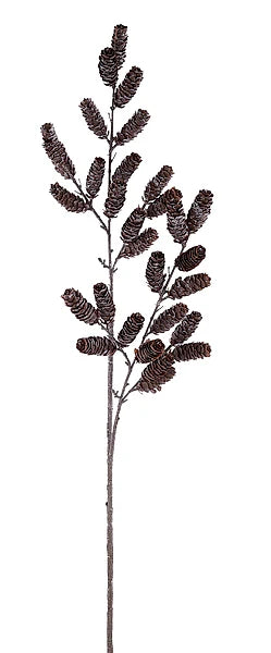 48.5"L LONG PINECONE BRANCH BROWN/WHITEWASH