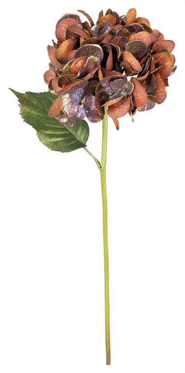 GLITTER HYDRANGEA SPRAY, 22", PURPLE/GOLD