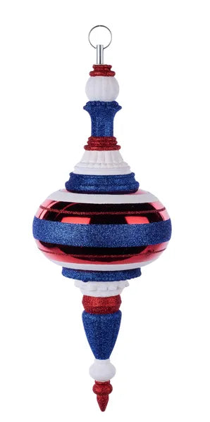 16.5"H ONION FINIAL ORN RED/WHITE/BLUE