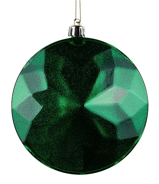 120MM FLAT DIAMOND GEM ORN EMERALD