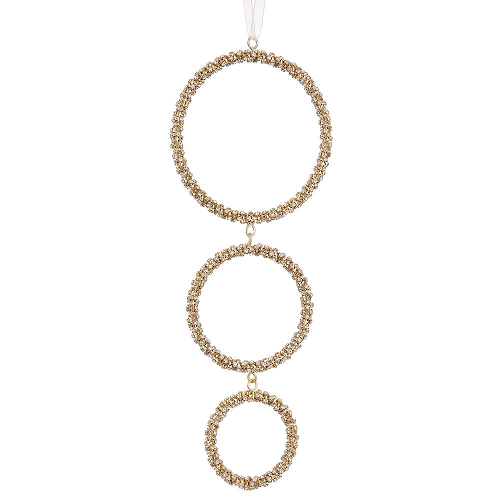 10.5" GOLD DIAMOND RING DROP ORNAMENT