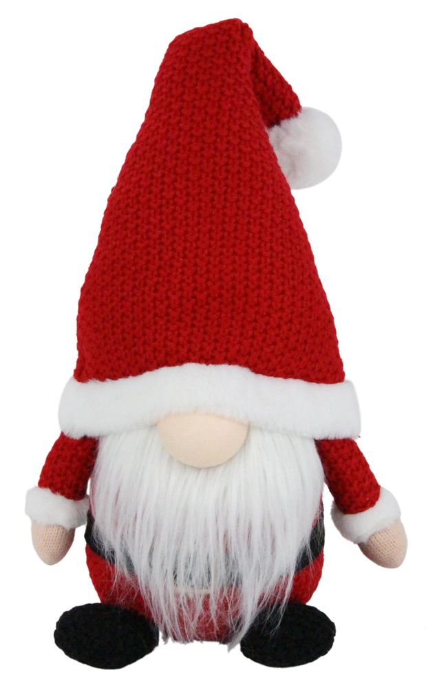 16"H STANDING SANTA GNOME RED/WHITE/BLACK