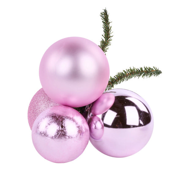100/80MM BALL CLUSTER PINK - Burlap and Bling Decor