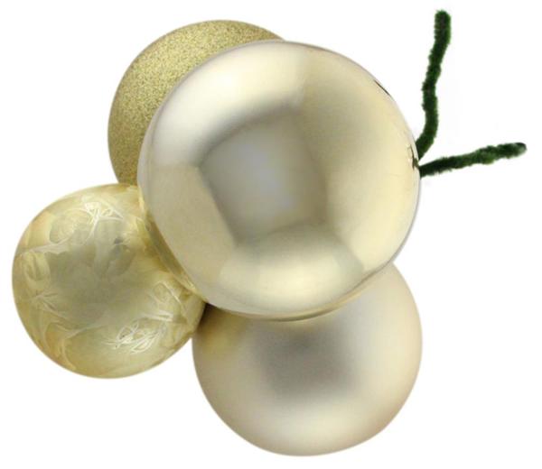 100/80MM BALL CLUSTER LIGHT GOLD - Burlap and Bling Decor
