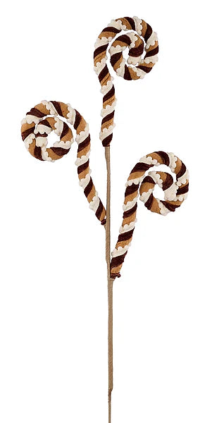 VELVET SNOWBALL COIL SPRAY LT BROWN/DK BROWN/IVORY