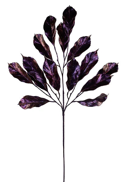 METALLIC MAGNOLIA LEAF SPRAY PURPLE