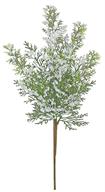 SNOWY CEDAR SPRAY, 22", PE, GREEN/WHITE - Burlap and Bling Decor