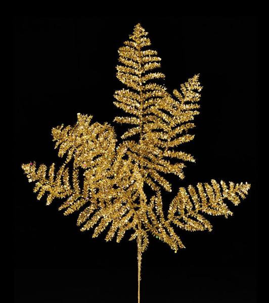 19.5"L FERN SPRAY-Gold - Burlap and Bling Decor