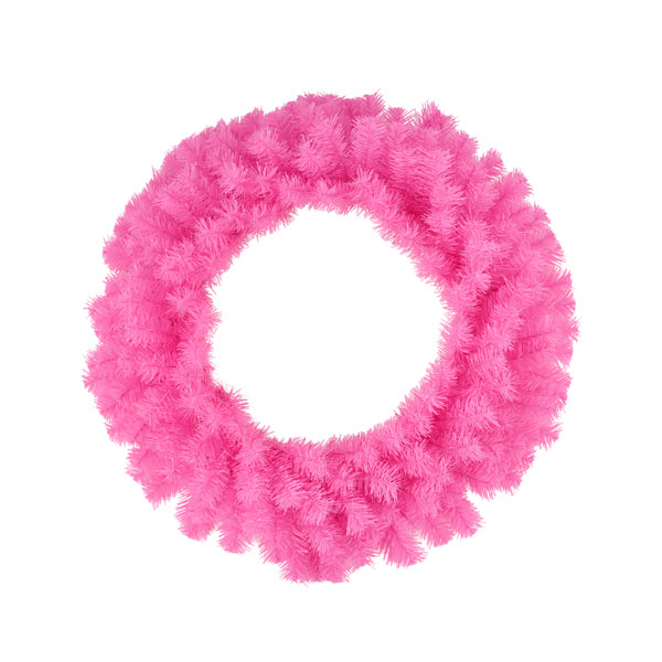 24"PINE WREATH PINK