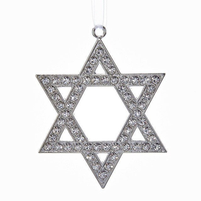 3.5"METAL SILVER STAR OF DAVID