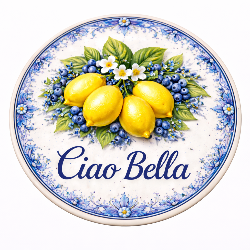 Ciao Bella Lemon Sign 14" UV protected - Burlap and Bling Decor