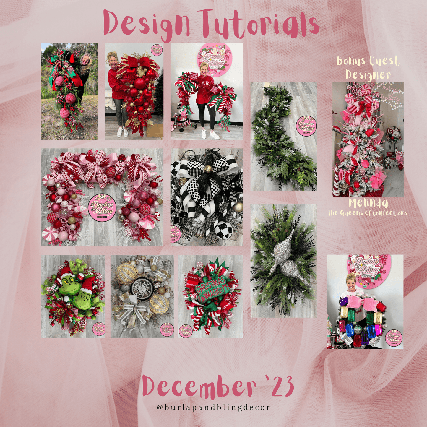 December 2023 Tutorials - Burlap and Bling Decor