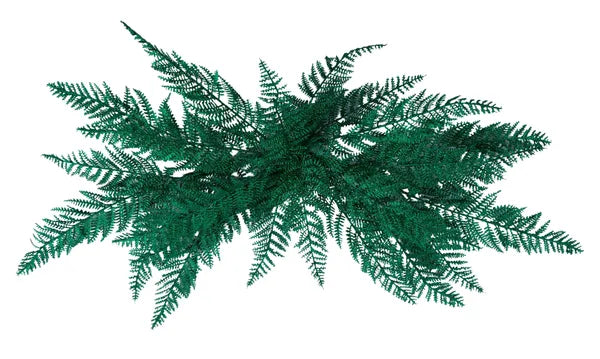 32"L GLITTER FERN SWAG EMERALD GREEN - Burlap and Bling Decor