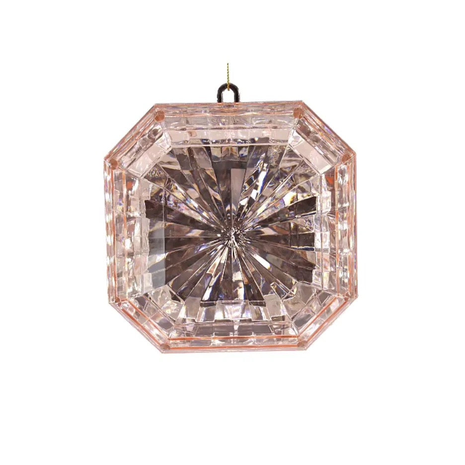 Square Jewel Peach 4.75" - Burlap and Bling Decor