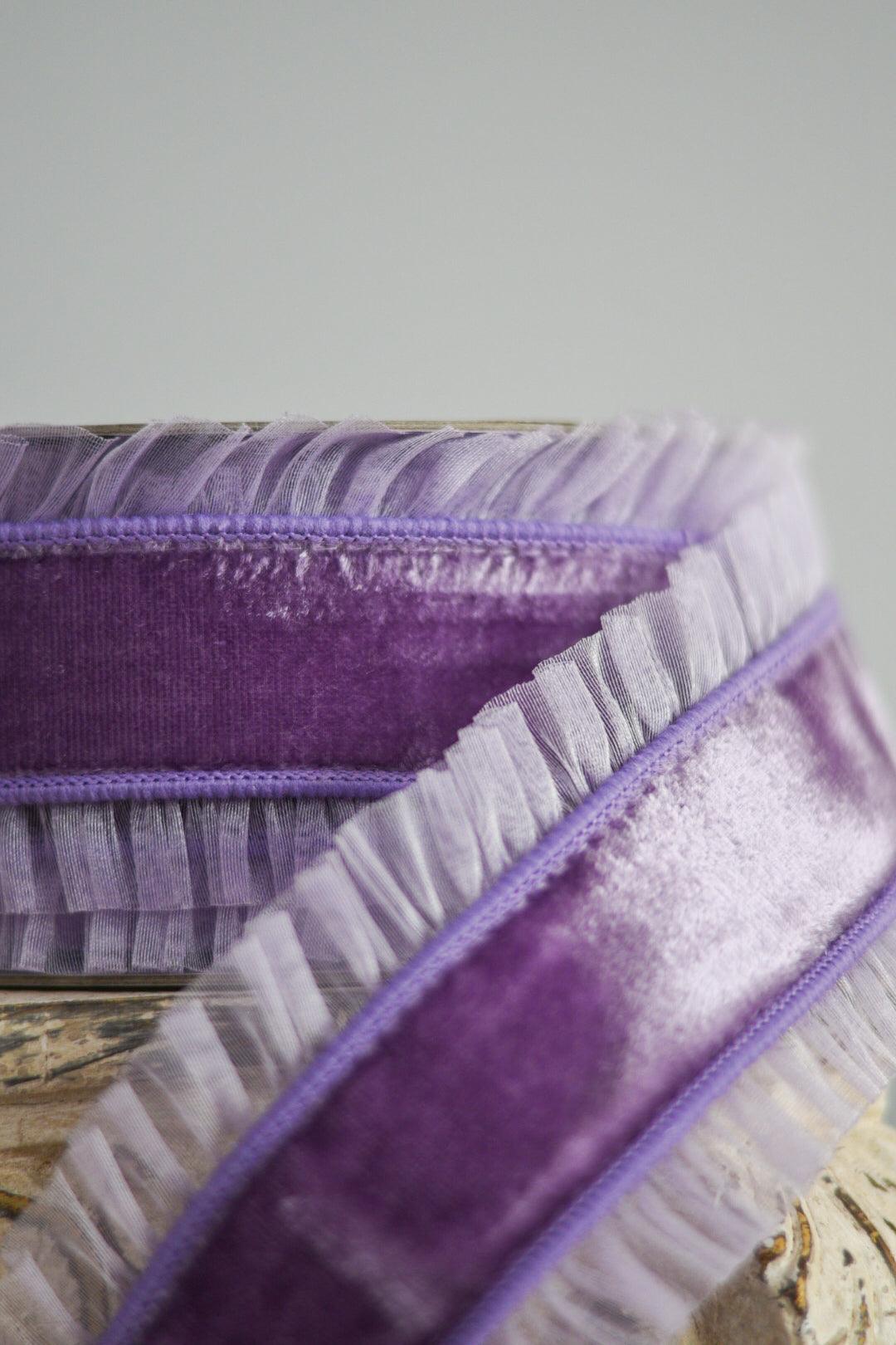 SHEER RUFFLE- Lavender - Burlap and Bling Decor