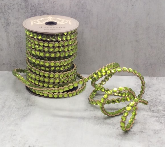 .5" x 10yds crown jewel double sided, lime green