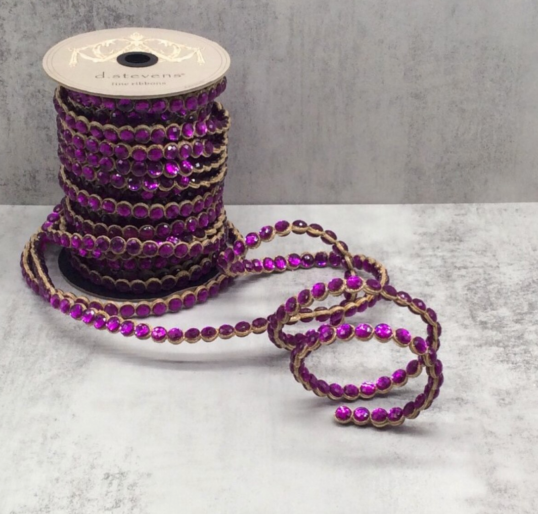 .5" x 10yds crown jewel double sided, purple