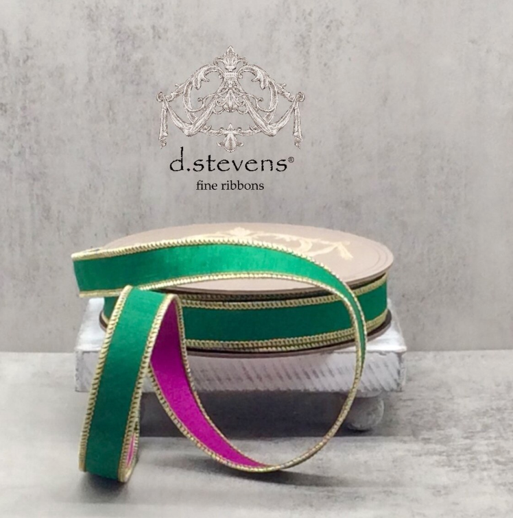 1" x 25yds double sided dupion, purple green - Burlap and Bling Decor