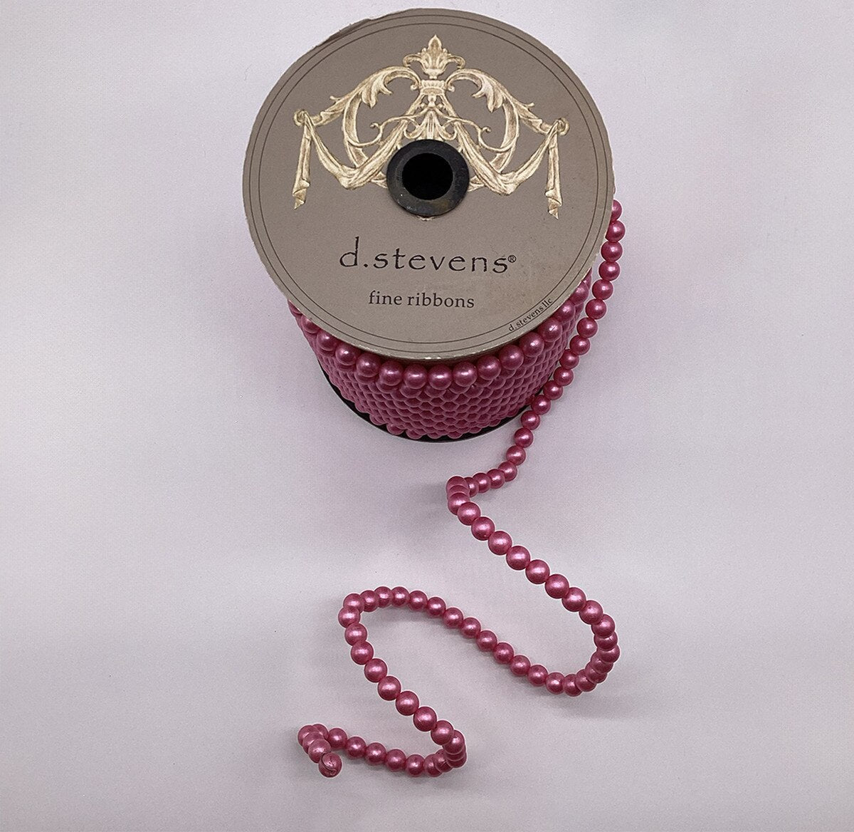 .25“ x 10yds pearl garland, pink Wired Ribbon - Burlap and Bling Decor
