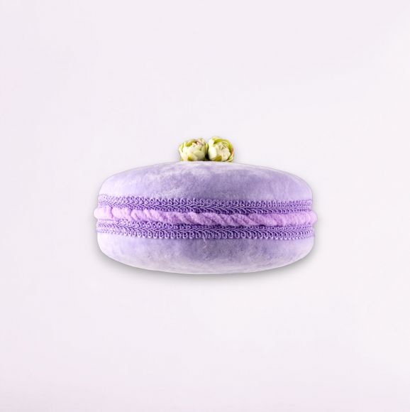6.5in Purple Macaron Orn - Burlap and Bling Decor