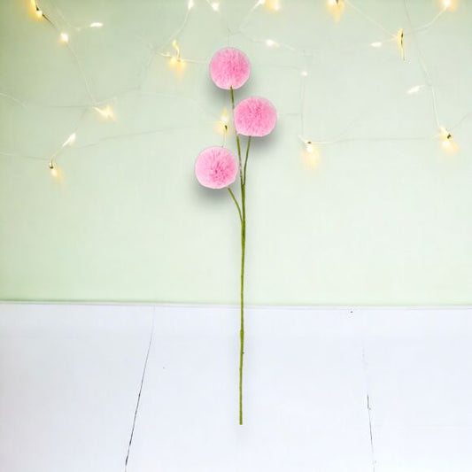 31in Pink Dandilion Stem - Burlap and Bling Decor