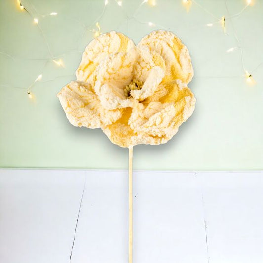 14in Yellow Flower Stem - Burlap and Bling Decor