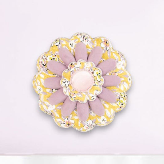 11.5in Lilac Flower Wall Hanging - Burlap and Bling Decor
