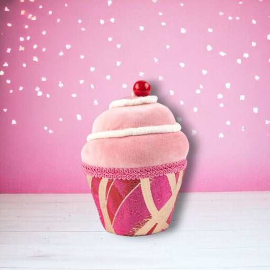 6in Pink Swirl Cupcake - Burlap and Bling Decor