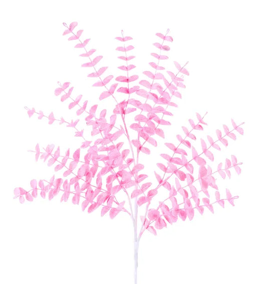 27"L GLITTER EVA EUCALYPTUS SPRAY PINK - Burlap and Bling Decor