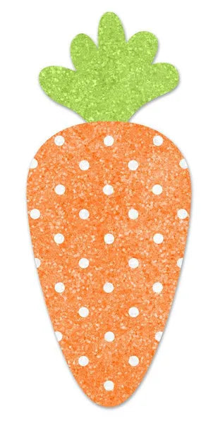20"OAH GLITTERED EVA POLKA DOT CARROT ORANGE/GREEN/WHITE - Burlap and Bling Decor