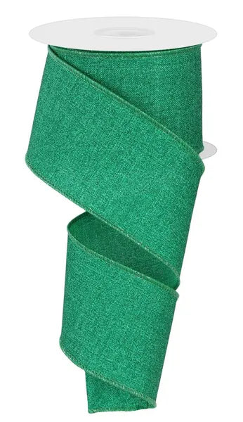 2.5"X10YD FINE GLITTER ON ROYAL JADEITE (Green) - Burlap and Bling Decor