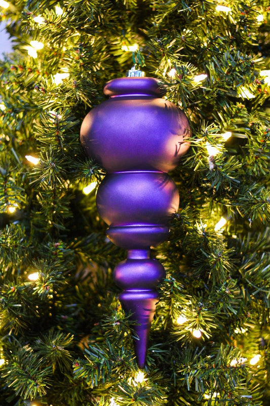 14in Plum Matte Finial UV Drilled - Burlap and Bling Decor