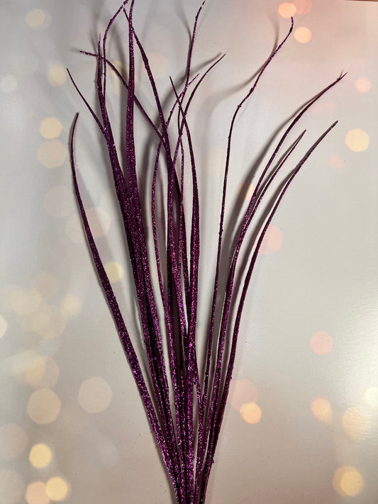 Glitter Sword Grass Spray Purple