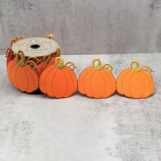 4” x 5 yds pumpkin garland, orange - Burlap and Bling Decor