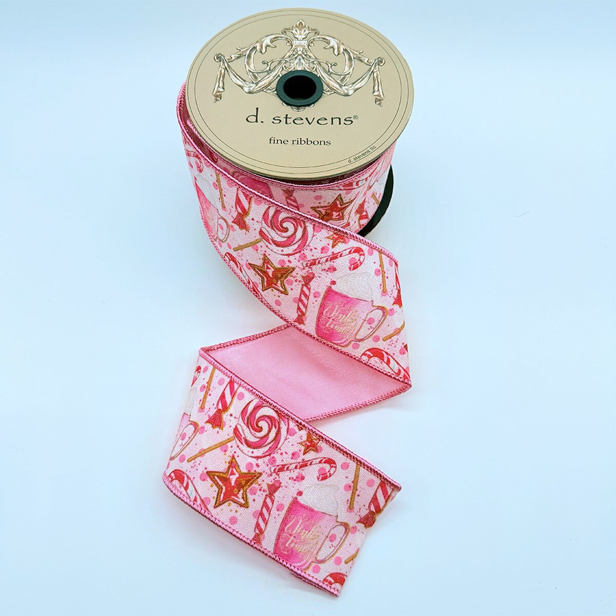 2.5“ x 10yds tafetta bows candy pink back, red pink