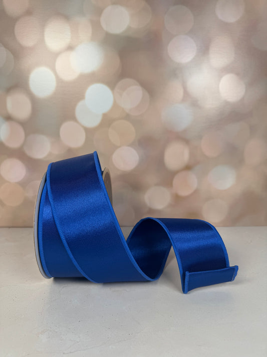 2.5"X10YD SATIN FUSED ROYAL BLUE