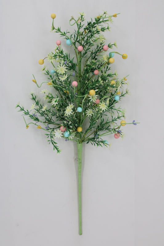 26 IN PASTEL WILDFLOWER BERRY SPRAY - Burlap and Bling Decor