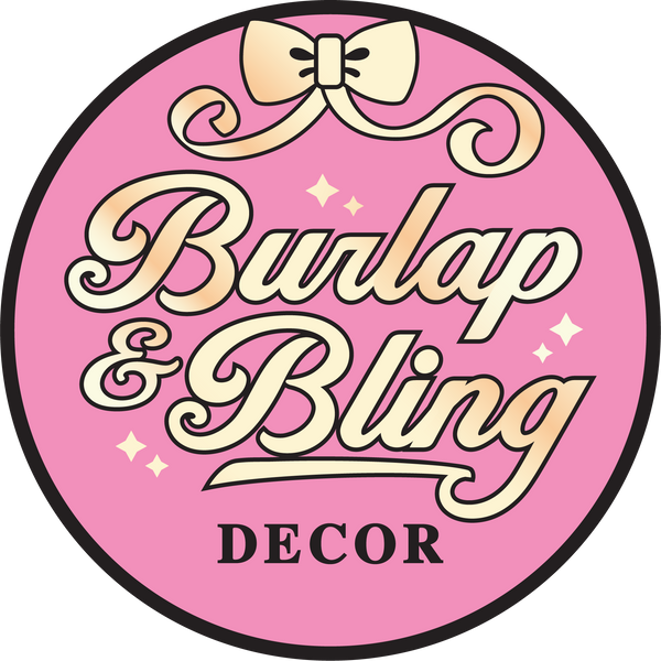 Burlap and Bling Decor