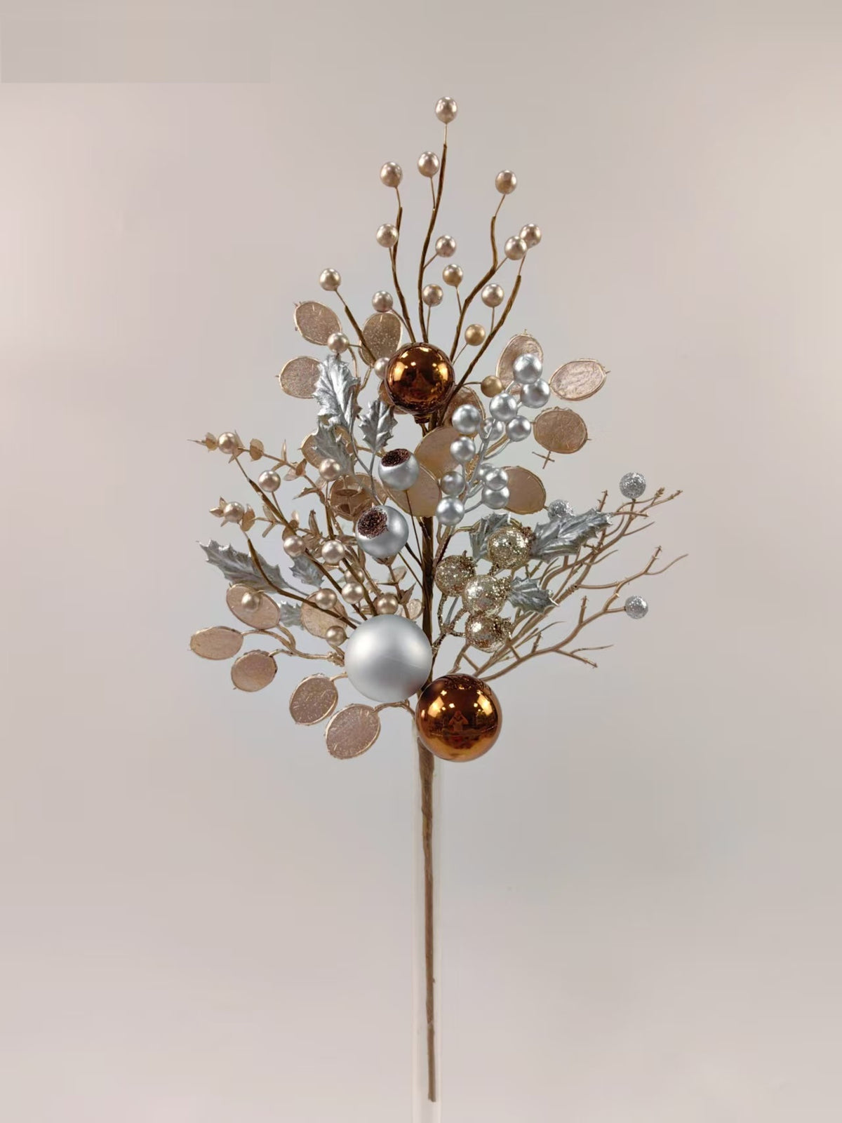 24" MIXED METAL BALL BERRY SPRAY