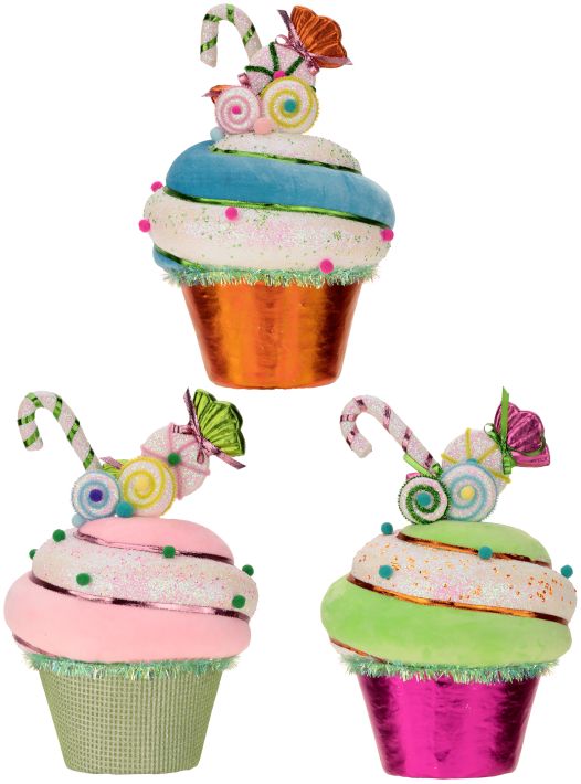 CANDIED CUPCAKE 17'', Select 1 - Burlap and Bling Decor