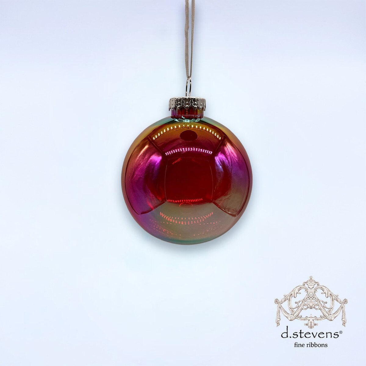120mm shatterproof ball ornament, red iridescent