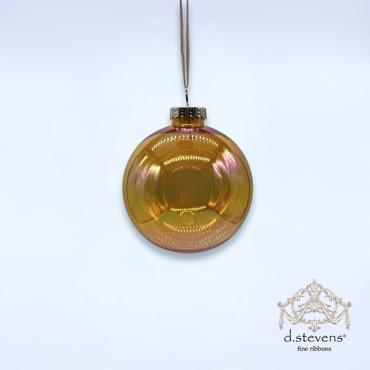 120mm shatterproof ball ornament, gold iridescent