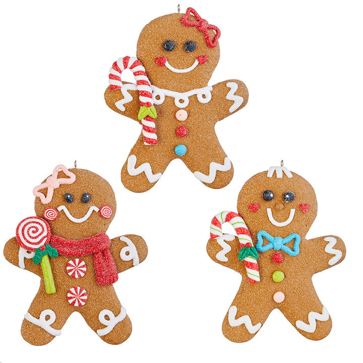 5" Gingerbread Man Ornament - Burlap and Bling Decor